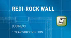 GEO5 Zid de sprijin cu blocuri Redi-Rock / Redi-Rock Wall | Business (Inchiriere pe 1 an)