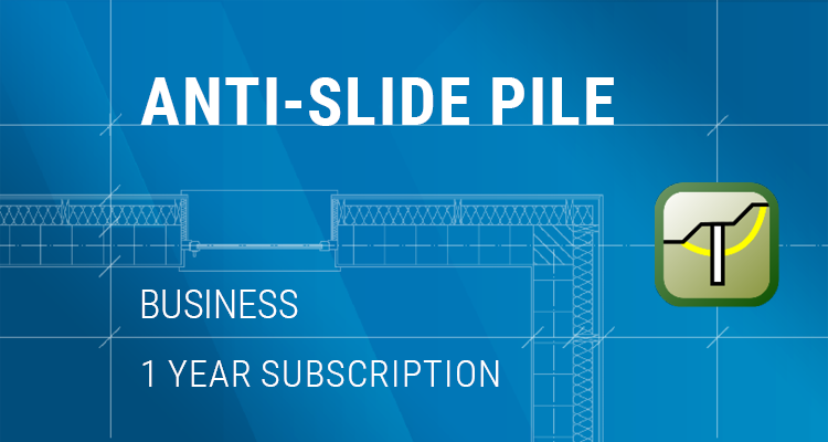 Poza produs GEO5 Consolidare taluz cu piloti / Anti-Slide Pile | Business (Inchiriere pe 1 an)