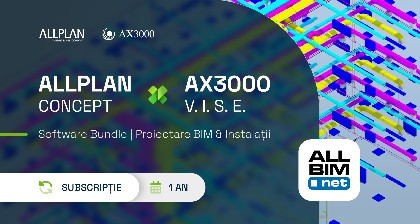 Bundle Allplan Concept + AX3000 Ventilatii / Incalzire / Sanitare / Electrice (Inchiriere pe 1 an)