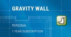 GEO5 Zid de sprijin de greutate / Gravity Wall | Personal (Inchiriere pe 1 an)