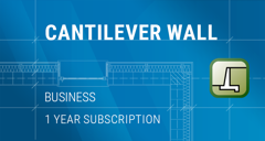 GEO5 Zid de sprijin din beton armat / Cantilever Wall | Business (Inchiriere pe 1 an)