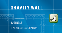GEO5 Zid de sprijin de greutate / Gravity Wall | Business (Inchiriere pe 1 an)