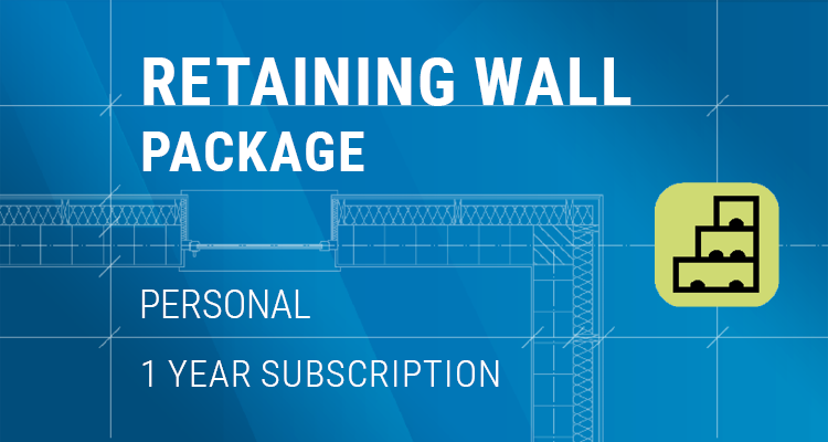 Poza produs GEO5 Pachetul Pereti de Sprijin / Retaining Wall Package | Personal (Inchiriere pe 1 an)
