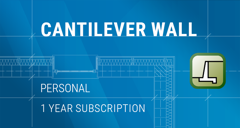 GEO5 Zid de sprijin din beton armat / Cantilever Wall | Personal (Inchiriere pe 1 an)