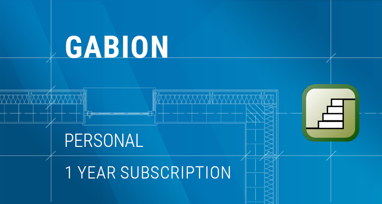 Poza produs GEO5 Zid de sprijin din gabioane / Gabion Wall | Personal (Inchiriere pe 1 an)