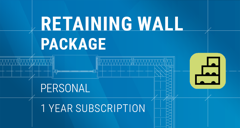 GEO5 Pachetul Pereti de Sprijin / Retaining Wall Package | Personal (Inchiriere pe 1 an)